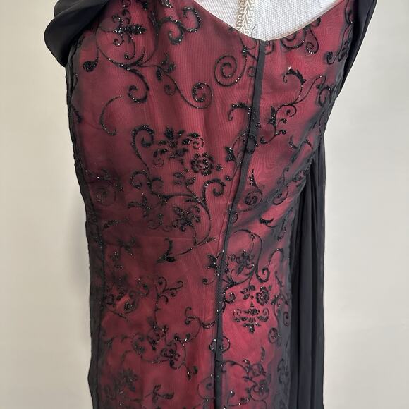 Vintage Dave & Johnny Womens Y2K Whimsigoth Maxi Dress Size 11/12 Cocktail - Picture 10 of 13